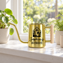 buy personalized watering can greenhouse custom black online, durable metal construction with custom engraving, available in black orange gray and pink color options, ergonomic spout design for precise watering, ideal for greenhouse gardening and outdoor plant care, unique gardening gift for plant enthusiasts