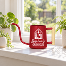 buy personalized watering can greenhouse custom black online, durable metal construction with custom engraving, available in black orange gray and pink color options, ergonomic spout design for precise watering, ideal for greenhouse gardening and outdoor plant care, unique gardening gift for plant enthusiasts
