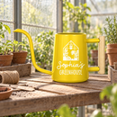 buy personalized watering can greenhouse custom black online, durable metal construction with custom engraving, available in black orange gray and pink color options, ergonomic spout design for precise watering, ideal for greenhouse gardening and outdoor plant care, unique gardening gift for plant enthusiasts