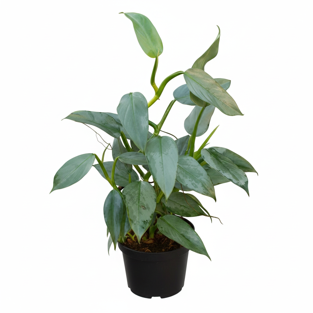 Philodendron 'Silver Sword' Rare Metallic Philodendron Hastatum Live Plant, Blue silver Philodendron variety, Metallic foliage houseplants for gift decor ideas