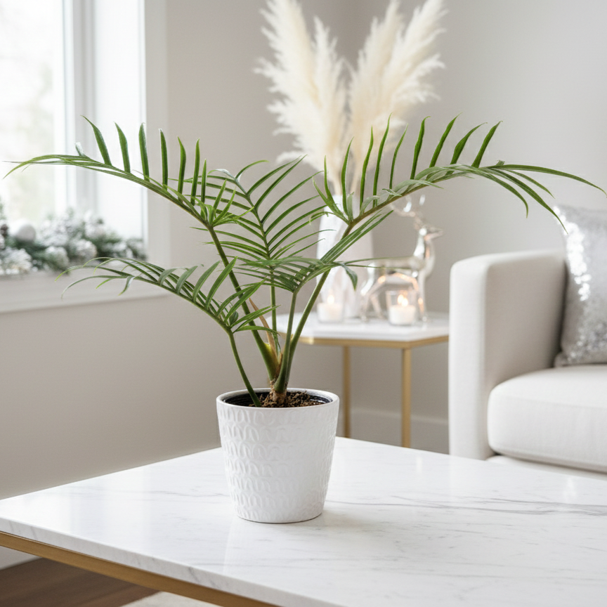 4 inch Philodendron Tortum Plant in Decorative for Sale, Rare Skeleton-Like Air Purifying Plant, Rare Philodendron varieties, Architectural indoor plants