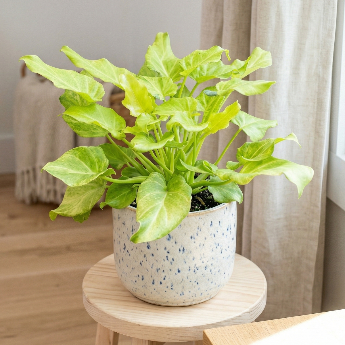 live Philodendron Xanadu Variegated rare tropical houseplant for sale, variegated Philodendron Xanadu rare collector plant for home decor, Philodendron Xanadu Variegated lush foliage plant for indoor spaces