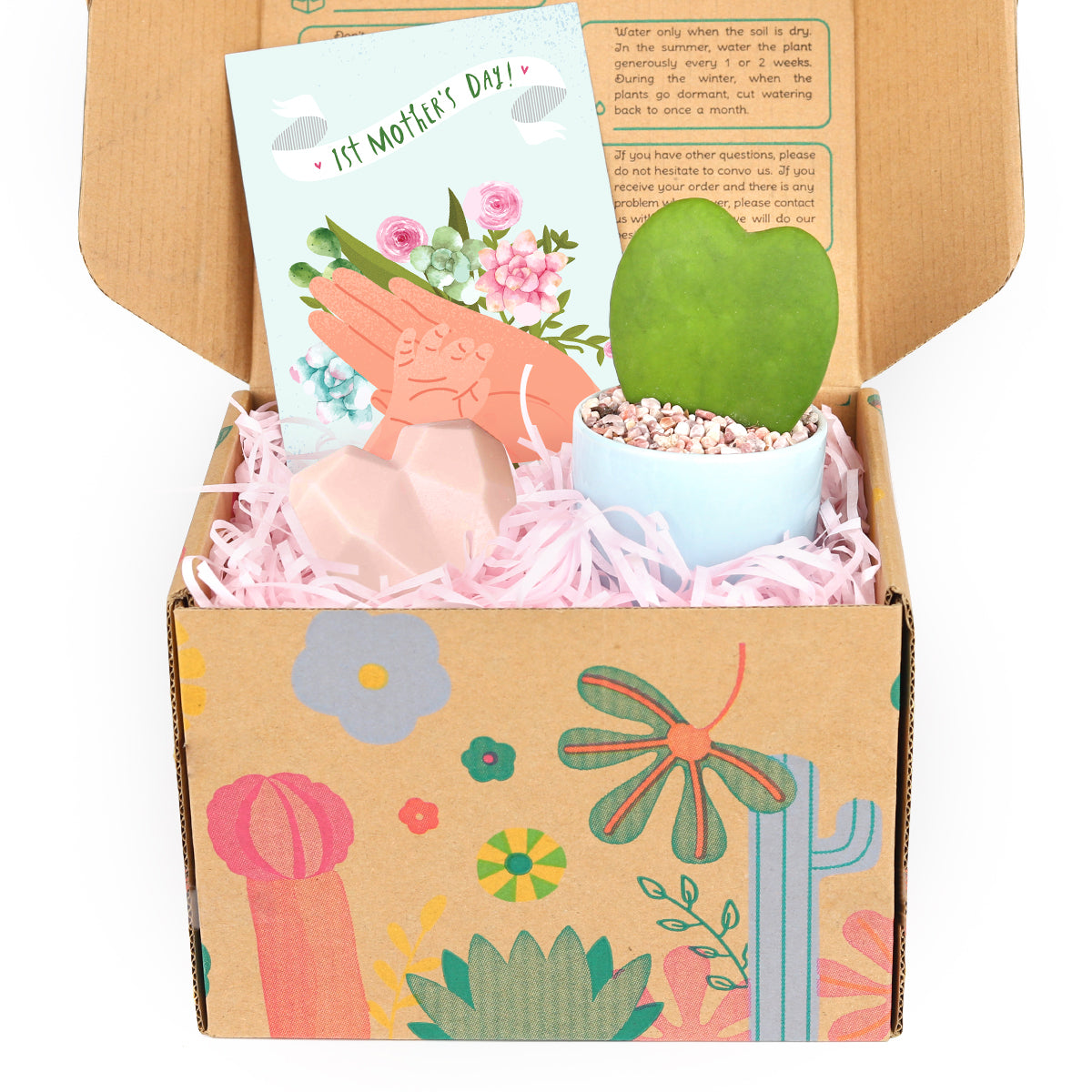 Mother&#39;s Day Gift Box, Gift Ideas for Mother&#39;s Day, Gift for Mom, Gift Ideas for Mother&#39;s Day 2025, Plant Gift Box, Gift Box with Greeting Card, Heart-Shaped Soap as Gift, lovely gift box for mom&#39;s speical day, where to buy mother&#39;s day gift box