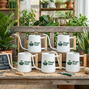 buy 10-pack white watering can - plant dad matte style online, durable metal construction, sleek long spout design, compact tabletop size, great for small houseplants, beautiful housewarming gift