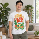 l plant dad personalized retro boho shirt for sale, retro aesthetic meets modern plant parent culture, durable quality construction with soft vintage-style fabric, meaningful personalized messaging celebrating indoor plant care, everyday wear essential for plant lover lifestyle, memorable keepsake gift for dedicated plant dads and gardening friends