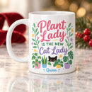 15 oz Plant Lady Personalized Mug - Colorful Floral Design for sale, striking bold floral design with multicolored petals and naturalistic botanical composition, extra-large capacity personalized mug for daily coffee tea and warm beverages, premium ceramic construction with fade-resistant printed artwork, plant-themed personalized drinkware for home or work, beautiful decorative display for plant lover kitchen spaces, special personalized gift for plant enthusiast family and friends