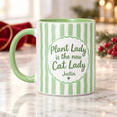 Plant Lady Personalized Mug - Pastel Striped Design for sale, custom personalized mug with delicate pastel stripe design, thoughtfully sized for everyday beverage use, smooth ceramic construction with fade-resistant printing, celebrates plant parent identity with personalized messaging, versatile gift-ready home accessory, perfect personalized present for plant collector gifts