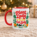 15 oz Plant Lady Personalized Mug – Retro 70s Design for sale, large-capacity personalized ceramic mug with authentic retro plant lady artwork, vintage 70s inspired botanical graphics with warm nostalgic color scheme, durable glazed stoneware construction built for regular daily use, comfortable oversized handle and practical drinkware design, perfect plant parent workspace or home kitchen display, meaningful personalized gift for plant enthusiasts and retro design lovers