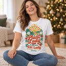 plant lady personalized retro boho shirt for sale, beautifully crafted retro boho design with personalized custom details, premium quality fabric with comfortable fit, captivating nature-inspired artwork with warm vintage tones, must-have casual piece for plant lady community, ideal go-to shirt for bohemian aesthetics, special personalized present for botanical enthusiasts