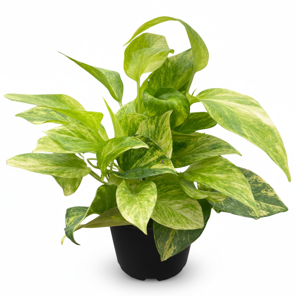 Neon Queen Pothos (Epipremnum) Rare Marbled Neon Variegation, Neon Marble Queen Pothos care, Air purifying plants for home office