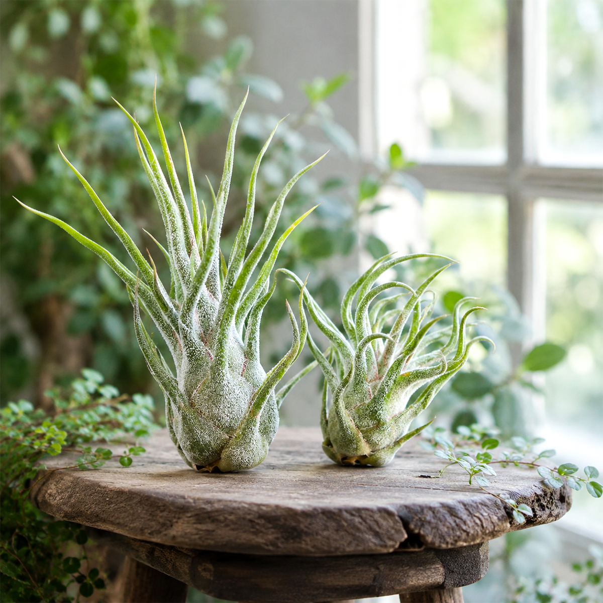 Pruinosa air pant for sale,  fuzzy silver green air plant, unique curly leaf tillandsia, low maintenance indoor air plant, decorative tropical houseplant, air plant for terrariums and driftwood