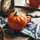 Mini pumpkin ceramic pot for cactus, Pumpkin cup pot for indoor succulents, Small pumpkin-shaped ceramic planter, Buy ceramic pumpkin planter