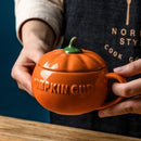 Mini pumpkin ceramic pot for cactus, Pumpkin cup pot for indoor succulents, Small pumpkin-shaped ceramic planter, Buy ceramic pumpkin planter