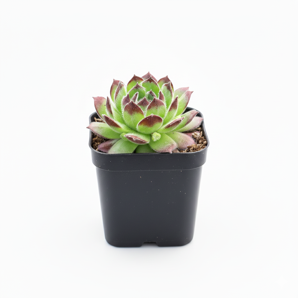 small Sempervivum 'Melanie' for tabletop, 2 inch indoor plants for window sill, Sempervivum 'Melanie' for sale near me