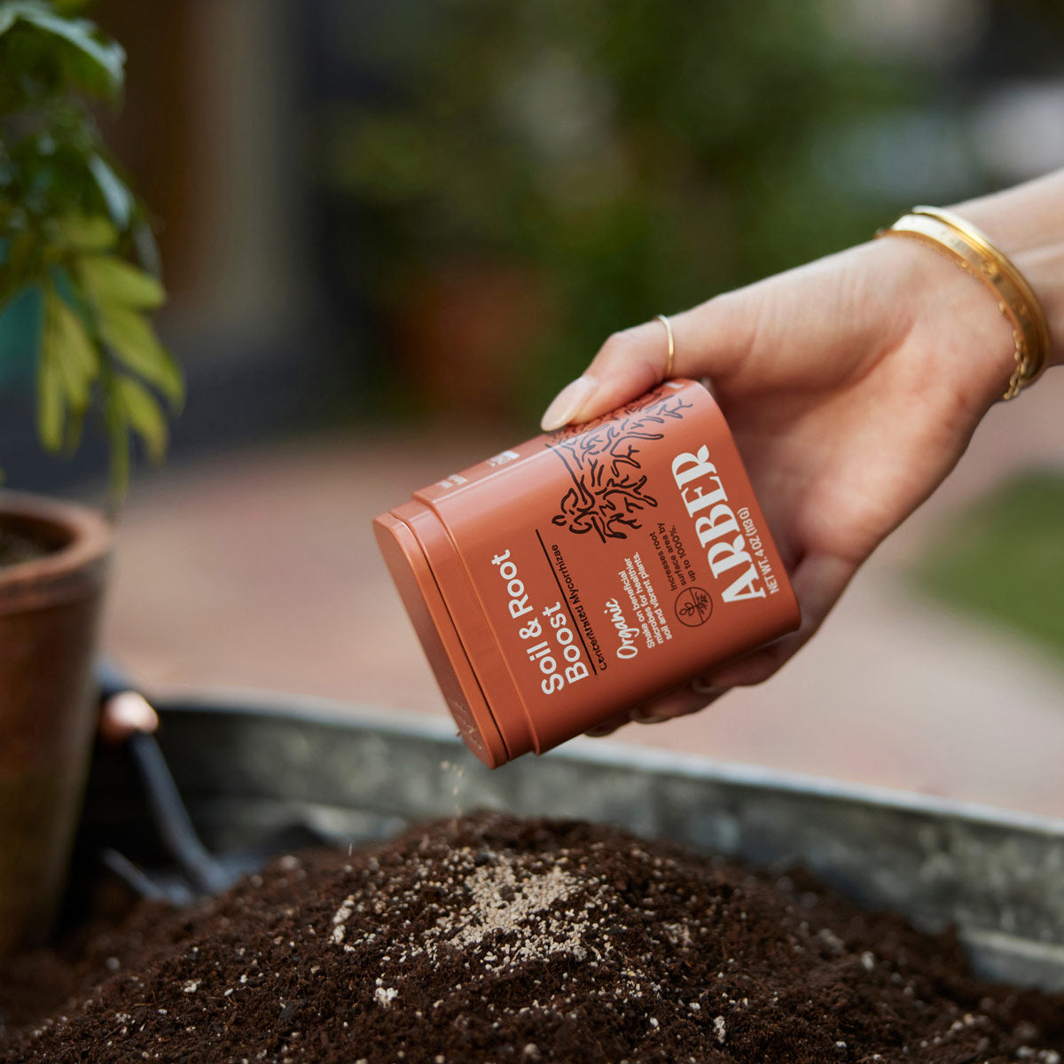 granule organic soil &amp; root boost for sale, bacillus and mycorrhizae formula, easy-to-use shaker format, concentrated soil additive, perfect gift for plant lovers
