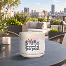 Iridescent White Ceramic Pot - So Proud of Your Growth