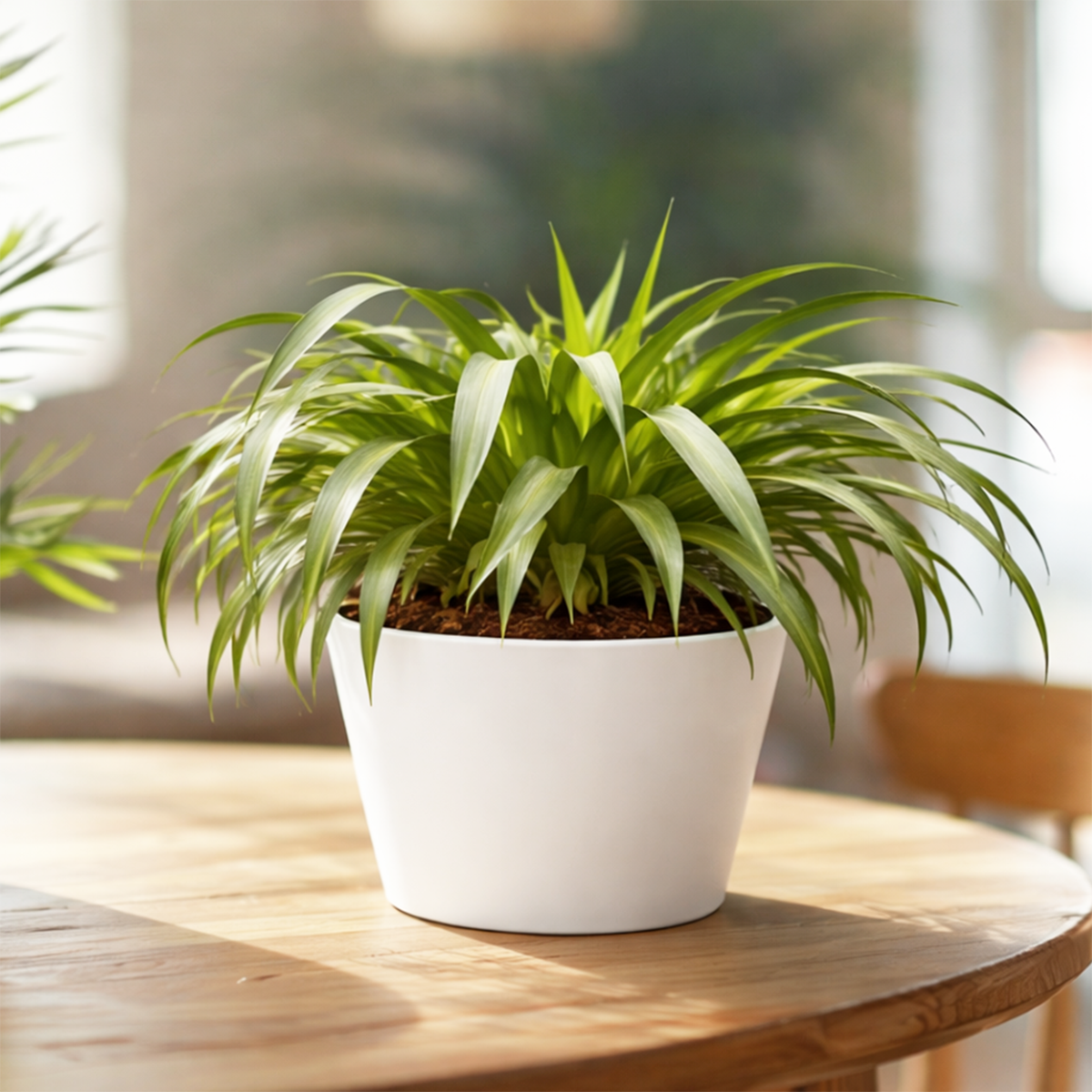 beginner-friendly houseplants, 8 inch Variegated Spider Plant, air purifying live plants, Variegated Spider Plant for sale