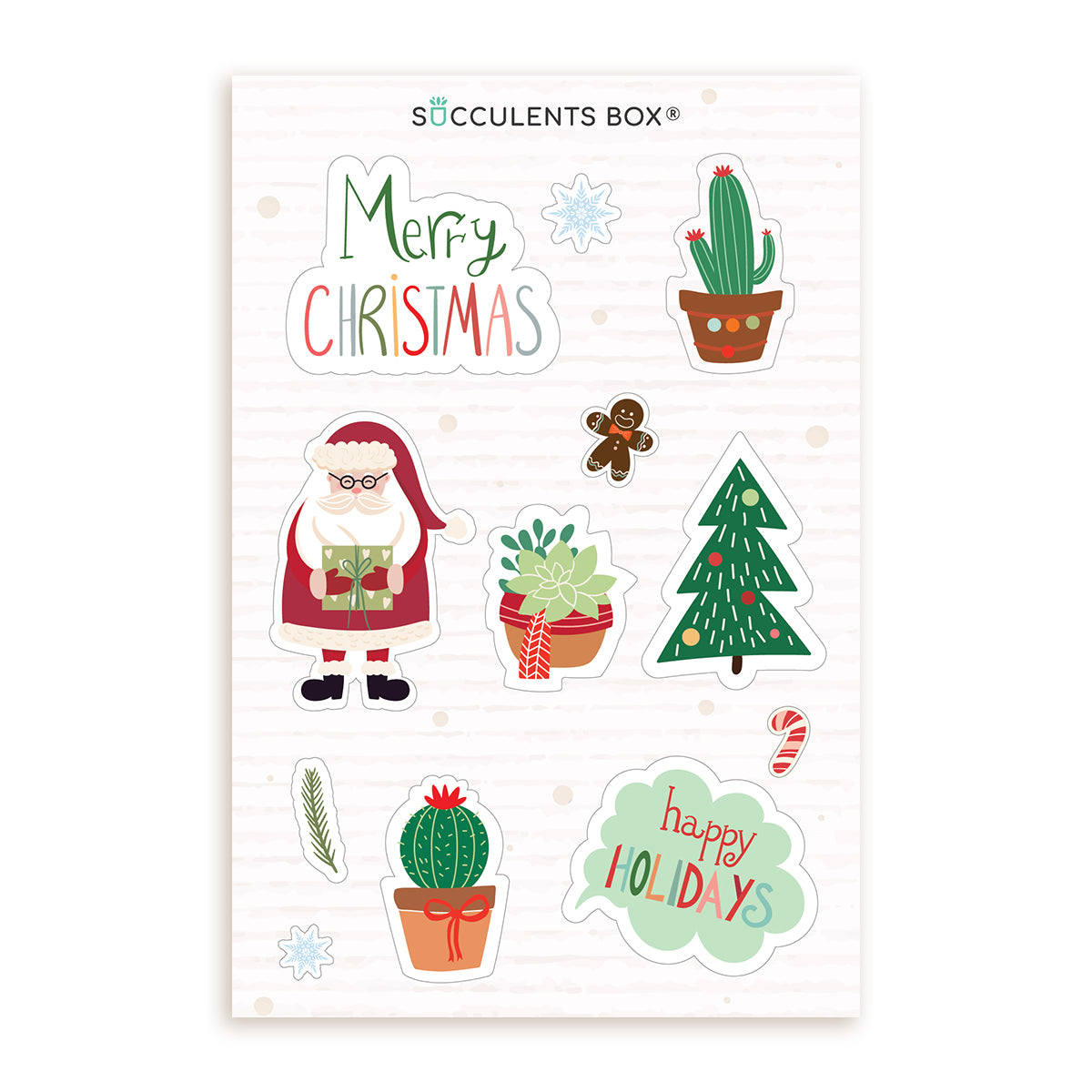holiday stickers 2024, holiday stickers for planner, holiday stickers for plant lovers, holiday stickers ideas 2024, buy succulent stickers online