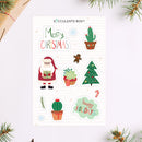 Festive Succulent Holiday Stickers, merry christmas Stickers, cute design Stickers