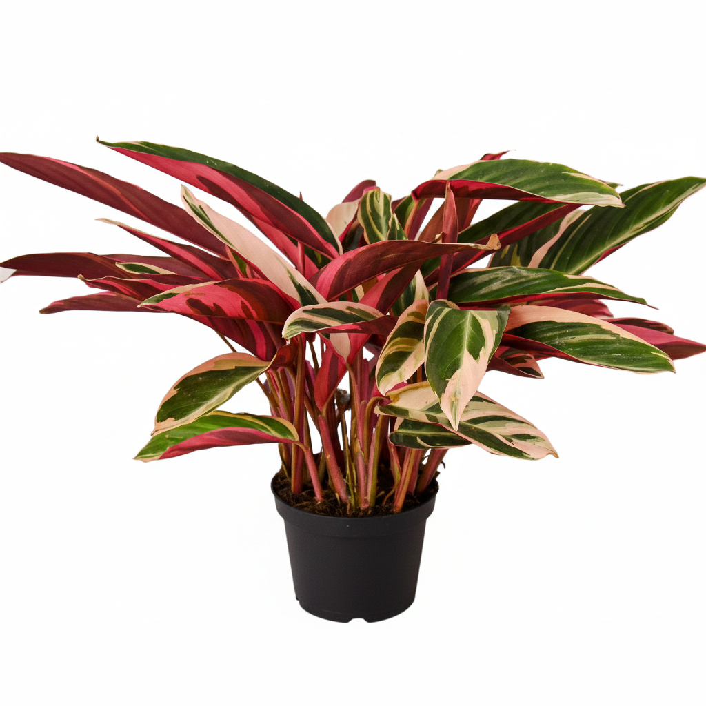 6 inch Stromanthe sanguinea Triostar, 6 inch colorful tropical houseplants, large decorative plants