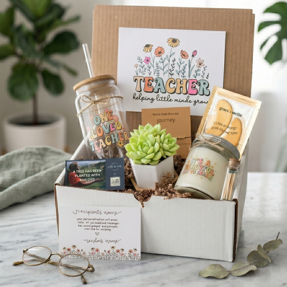 teacher appreciation gift box for sale, teacher appreciation gift box thank you teacher, teacher gift box for coworker teacher, self care teacher appreciation gift box