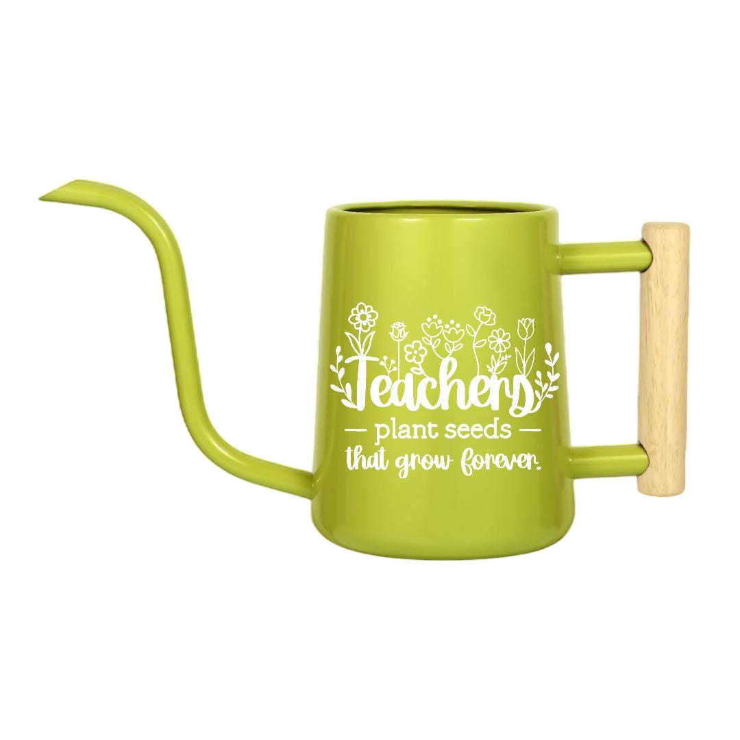orange Teacher Gift Watering Can Plant Seeds That Grow Forever for sale, warm orange tone with contemporary design elements, spacious 2-liter capacity for efficient watering, UV-resistant durable material, great for maintaining lush indoor plant displays, inspiring gift for teachers