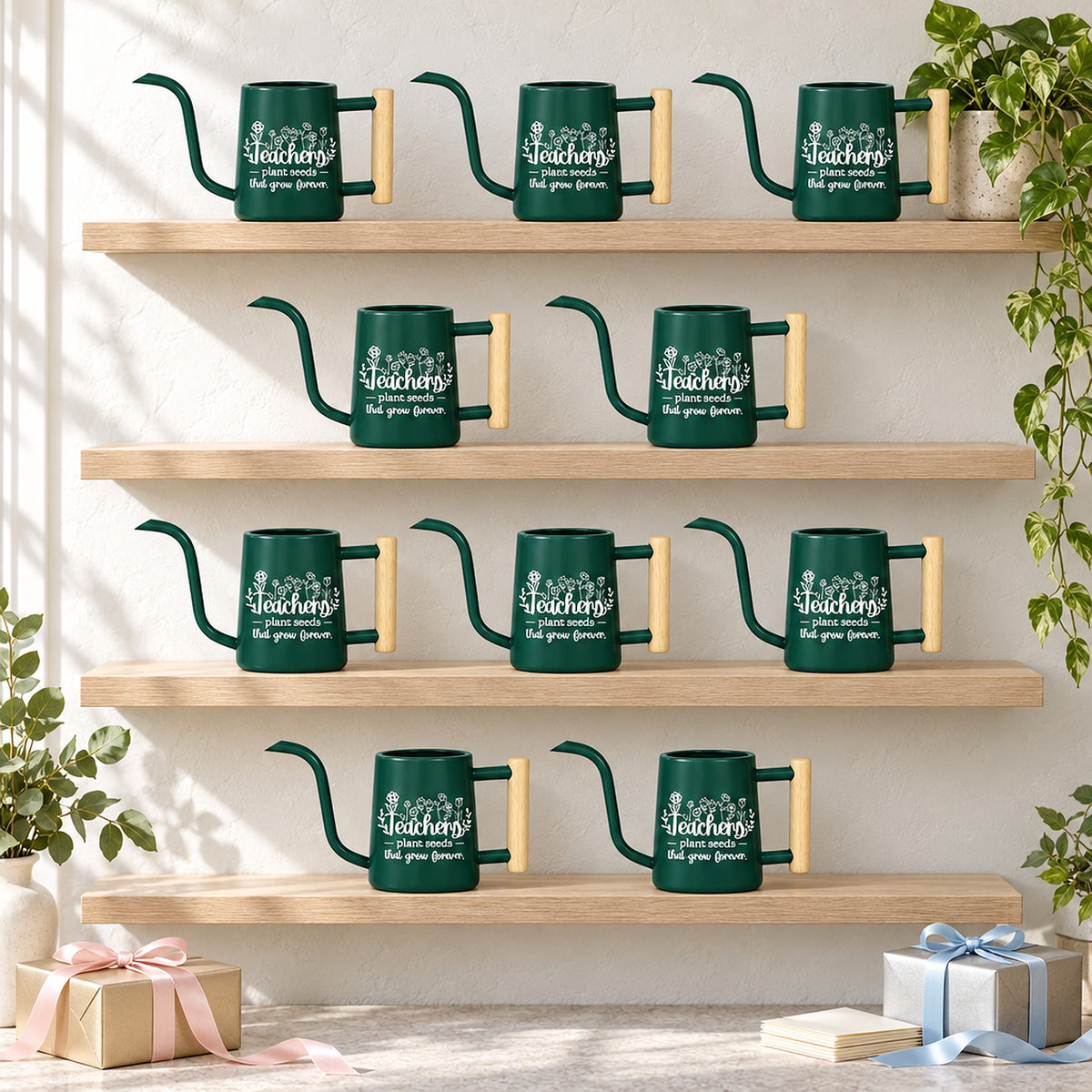purple 5-Pack Pack of Teacher Gift Watering Can - Plant Seeds That Grow Forever for sale, deep purple finish, strong and reliable, easy to handle, includes watering can and seed set, ideal for small pots, thoughtful present for garden lovers