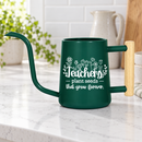 buy teacher gift watering can plant seeds that grow forever black online, sleek black finish with motivational design, ergonomic pour spout for precision watering, durable metal construction, ideal for classroom plants and teacher appreciation gifts, unique present for educators who inspire growth