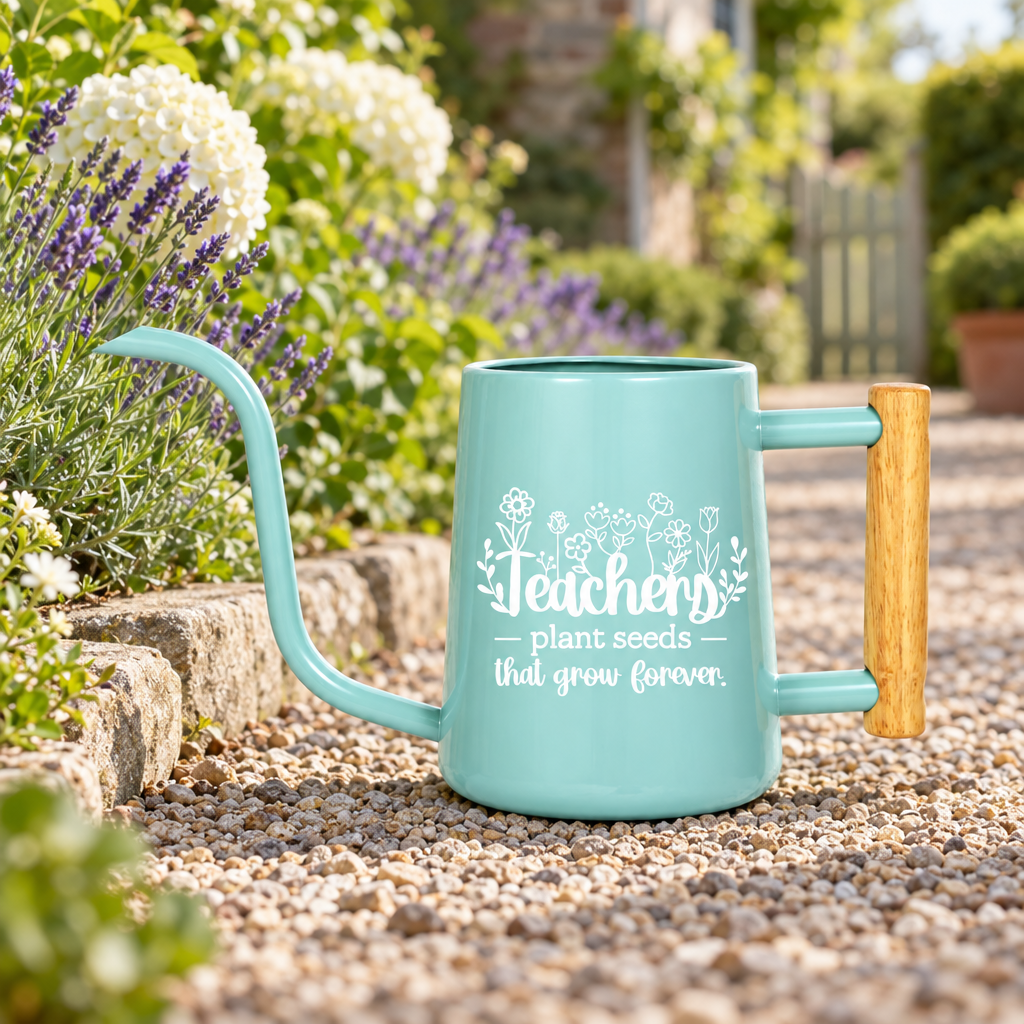 buy Teacher Gift Watering Can Plant Seeds That Grow Forever black for online shopping, sophisticated black finish with textured reliable handle grip, 2-liter volume designed for consistent performance, impact-resistant engineered polymer body, perfect for comprehensive classroom gardening curricula, exemplary mentor gift