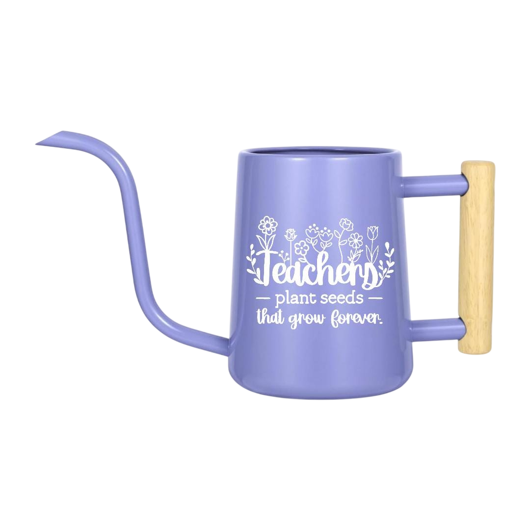 orange Teacher Gift Watering Can Plant Seeds That Grow Forever for sale, radiant orange hue with smooth contemporary body, generous 2-liter capacity featuring controlled pour technology, weather-resistant quality material, great for vibrant indoor and outdoor garden displays, enthusiastic educator gift