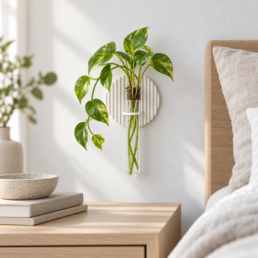 Textured Ridge Wall Hanging Vase