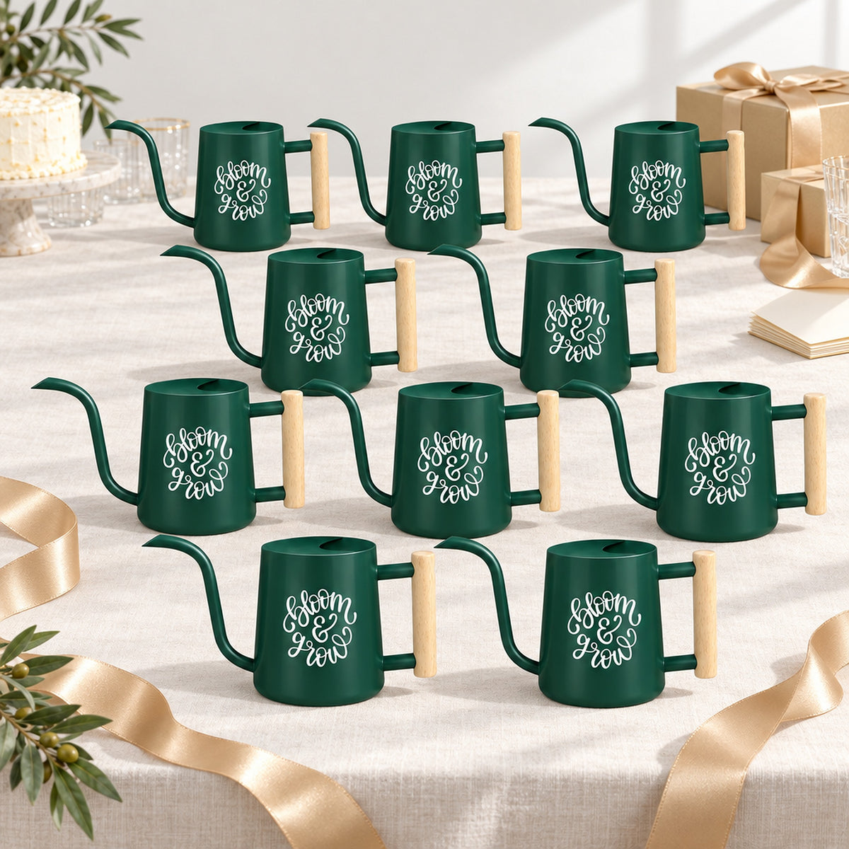 gray Pack of Watering Can - Bloom &amp; Grow 10-Pack for sale, sturdy gray plastic, 1.2-liter volume, modern and minimalist look, great for starting seeds, unique present for plant collectors