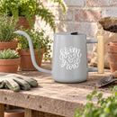 gray Watering Can - Bloom &amp; Grow for sale, sophisticated charcoal gray with premium matte coating, 1.5-liter size, refined pouring mechanism, ideal for office plant care and professional garden maintenance, beautiful gift for serious gardeners