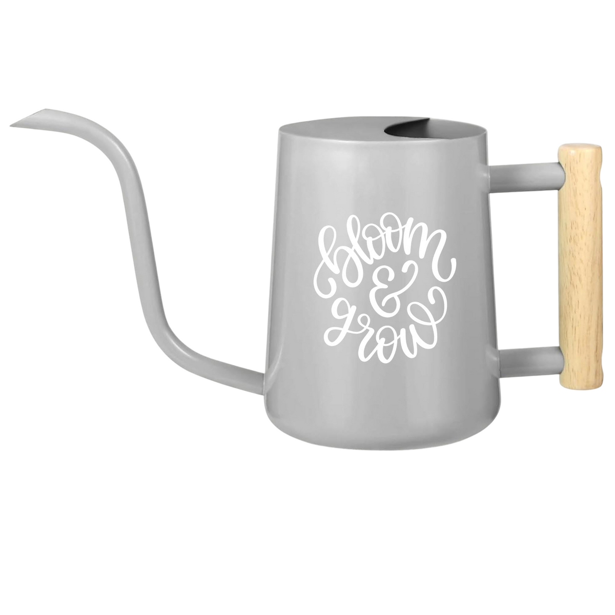 teal Watering Can - Bloom &amp; Grow for sale, bright teal gloss coating with ergonomic thumb rest, 1.5-liter volume, lightweight portable design, great for sunny patios and outdoor container gardening, unique gift for plant-loving friends
