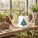gold and green tree watering can christmas tree hydration station for sale, luxury ceramic composition with deep green tree accents and rich gold detailing, decorative spout with precision pour, collector-quality finish, perfect for curated holiday botanical displays, exceptional gift for refined plant lovers