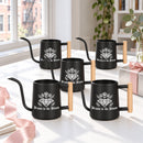 orange 10-pack of watering can drawn to the bloom for sale, vibrant rust-resistant coating with ergonomic handle, medium capacity pourer for daily watering, perfect for patio gardens, unique plant lover gift