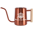buy watering can drawn to the bloom black online, charming illustrated design with delicate floral artwork, durable plastic construction available in black orange gray or pink, ergonomic handle for easy pouring, ideal for indoor houseplants and garden beds, perfect gardening gift for plant enthusiasts