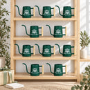 orange 10-pack of watering can drawn to the bloom for sale, vibrant rust-resistant coating with ergonomic handle, medium capacity pourer for daily watering, perfect for patio gardens, unique plant lover gift