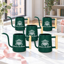 orange 10-pack of watering can drawn to the bloom for sale, vibrant rust-resistant coating with ergonomic handle, medium capacity pourer for daily watering, perfect for patio gardens, unique plant lover gift