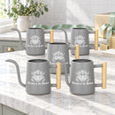 orange 10-pack of watering can drawn to the bloom for sale, vibrant rust-resistant coating with ergonomic handle, medium capacity pourer for daily watering, perfect for patio gardens, unique plant lover gift