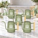 orange 10-pack of watering can drawn to the bloom for sale, vibrant rust-resistant coating with ergonomic handle, medium capacity pourer for daily watering, perfect for patio gardens, unique plant lover gift