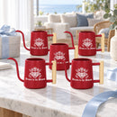 orange 10-pack of watering can drawn to the bloom for sale, vibrant rust-resistant coating with ergonomic handle, medium capacity pourer for daily watering, perfect for patio gardens, unique plant lover gift