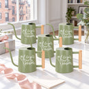 teal and gray 30-pack Pack of Watering Can - It's Your Time to Blossom for sale, assorted teal and gray shades, commercial grade strength, ergonomic balancing loop, ideal for botanical shop displays, beautiful housewarming gift