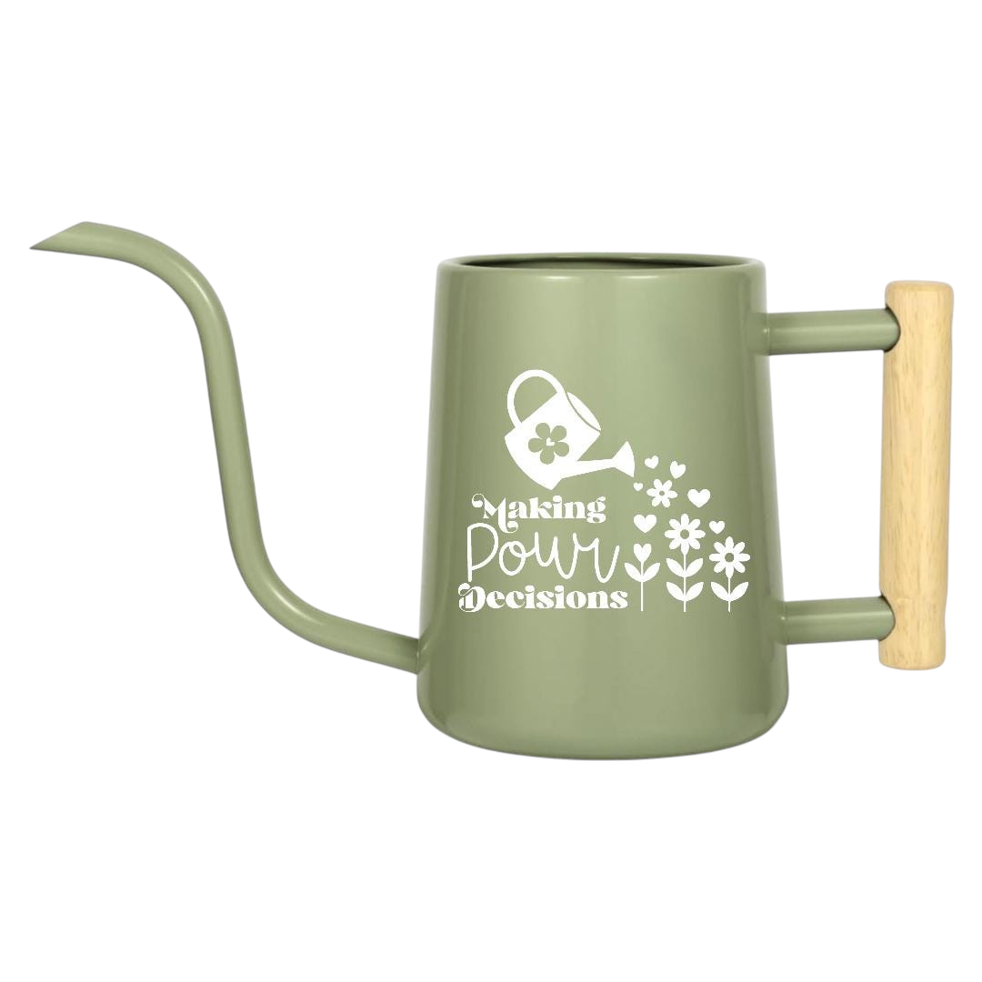 orange Watering Can - Making Pour Decisions for sale, sunset orange matte coating with eco-friendly recycled material, 2-liter capacity, sustainable modern style, perfect for environmentally conscious gardeners, unique eco-gift for plant lovers