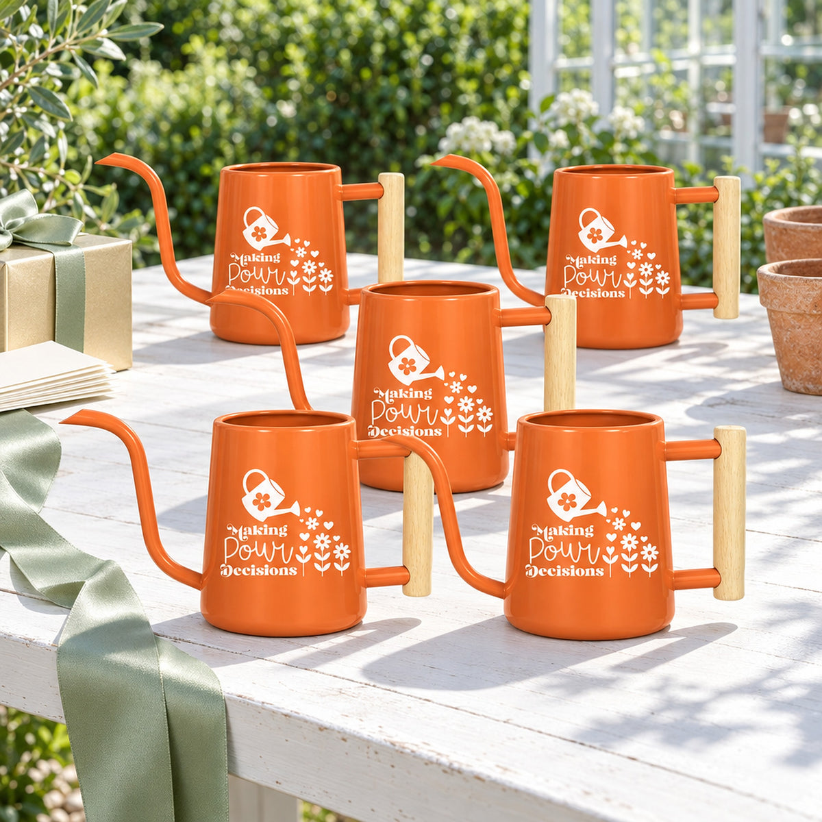 buy pack of watering can making pour decisions gray 20-pack online, twenty gray utility vessels, clean concrete-look finish, balanced pouring weight, great for small houseplants, beautiful housewarming gift