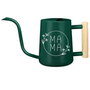 gray watering can mama floral for sale, cool gray shade paired with intricate mama floral pattern, angled spout nozzle for targeted watering, versatile design fits modern and traditional decor, perfect for seed starting and potted flower care, ideal housewarming gift for new gardeners