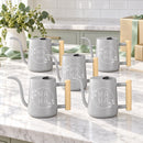 gray 30-pack pack of watering can - mama floral for sale, sophisticated ash gray hue, lightweight commercial-grade plastic, optimal weight distribution handle, perfect for conservatory maintenance, beautiful housewarming gift