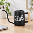 buy watering can plant grow bloom black online, durable plastic construction with ergonomic handle, multiple size options available, sleek modern design in vibrant black finish, ideal for indoor and outdoor garden watering, perfect gardening gift for plant enthusiasts