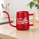 buy watering can plant grow bloom black online, durable plastic construction with ergonomic handle, multiple size options available, sleek modern design in vibrant black finish, ideal for indoor and outdoor garden watering, perfect gardening gift for plant enthusiasts