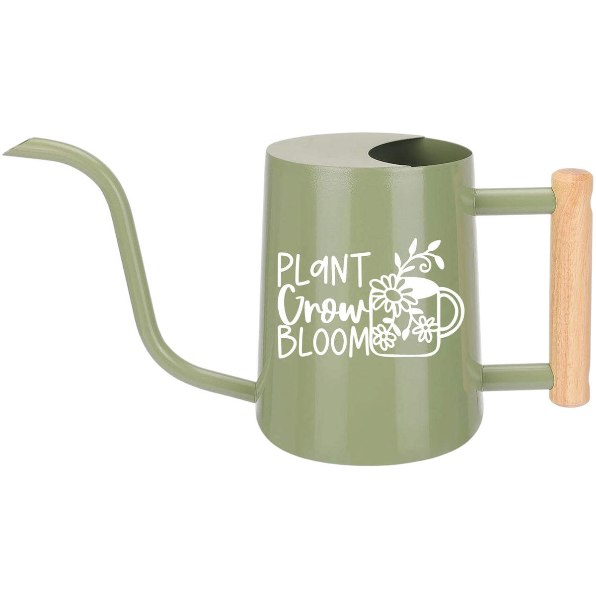pink watering can plant grow bloom for sale, rose pink exterior with elongated pouring spout, 1.75-liter size, translucent measurement markings, ideal for precise watering and plant hydration tracking, educational gift for plant care learners